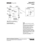 Open Box - Kohler K-45210-BN HydroRail Beam Shower Column 33" with Diverter and Check Valves for Katalyst Shower Heads