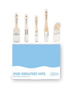 Zibra 5-Piece DIY Paint Brush Set with Detail and 2-inch Paint Brushes for Walls, Trim and Furniture, White - style: Walls, Trim and Furniture