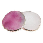 2 Pcs Resin Nail Art Palette, Round Mixing Board, Blue White - color: Purple, White
