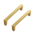 Ravinte Brushed Brass Solid Pulls Cabinet Handles 3-3/4 Inch 5 Pack - size: 3-3/4 Inch Hole Center