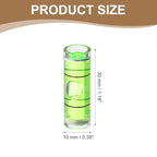 HARFINGTON 12pcs Mini Cylindrical Bubble Spirit Level Vials 10x30mm - size: 10x30mm