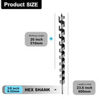 1-1/2" X 23.6" Auger Bit for Wood, 38x600mm Extra Long Auger Drill Bit - size: 1-1/2" (38mm)diameter, style: 23.6 inch / 600mm Length