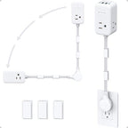 TROND Electrical Outlet Extender 360° Rotating Plug with 20W USB C, 18in - size: 1.5 FT 360° Rotating Plug