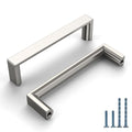 10 Pack 3.75 Inch Brushed Nickel Cabinet Pulls, Kitchen Hardware - color: Brushed Satin Nickel, size: 3.75"/96MM Hole Center, style: 10 Pack