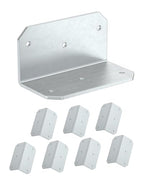 4 Inch L Bracket Corner Brace, 90° Angle Iron, Galvanized 8Pcs - color: Galvanized-8PCS