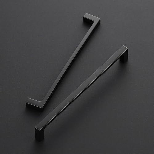 Ravinte Matte Black Square & Solid Cabinet Handles,7-1/2 Inch,15 Pack - size: 7-1/2 Inch Hole Center