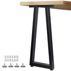 36 Inch Metal Bar Table Legs Set of 2 Black - size: H36" T1