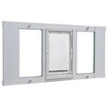 Ideal Pet Products Aluminum Sash Window Pet Door - size: 7" x 11-1/4" Medium Flap Size, style: Window Width: 33" - 38"