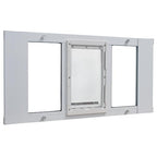 Ideal Pet Products Aluminum Sash Window Pet Door - size: 7" x 11-1/4" Medium Flap Size, style: Window Width: 33" - 38"