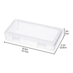 novelinks Small Plastic Storage Containers with Lids and Clear Pencil Box - color: 9 Pack Medium -Clear