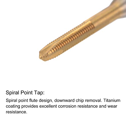 uxcell M2 x 0.4 Spiral Point Thread Tap and 1.6mm Drill Bit Set, Metric Titanium Plated Cobalt High Speed Steel Machine Screw Thread Tap Threading Tool (Pack of 2) - size: M2 x 0.4 + 1.6mm (Pack of 2)