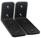 2 Pack - L 4" x H 2" x W1.5, 5mm Thick Black L Shelf Bracket, Iron Shelf Brackets, Metal Shelf Brackets, Floating Shelf, Shelf Supports with Screws - size: 4''x2'', style: Black 2 Pack