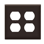 ENERLITES Double Duplex Outlet Covers Wall Plate, 2-Gang, 1 Pack, Brown - color: Brown, size: Screw