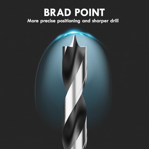 4Pcs 13MM Metric Brad Point Wood Drill Bit Set - size: 0.512" - 4pcs