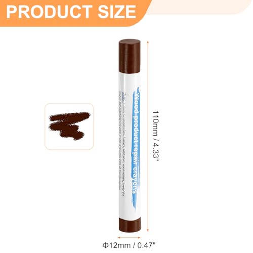 HARFINGTON 5pcs Wood Filler Sticks Wooden Wax Touch Up Furniture Repair Crayons for Scratch Hole Wood, Chestnut - color: Chestnut