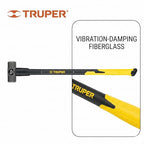 Truper 30928 6-Pound Sledge Hammer, Fiberglass Handle with Rubber Grip, 36-Inch - size: 6 lb, style: Fiberglass