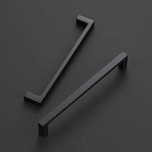 Ravinte Matte Black Square & Solid Cabinet Handles,6-1/4 Inch,15 Pack - size: 6-1/4 Inch Hole Center