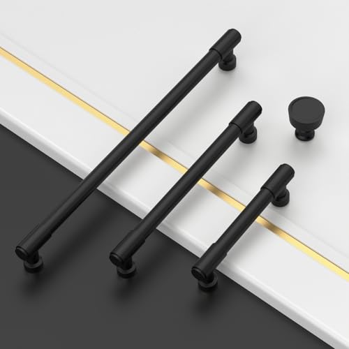 Asidrama Matte Black Kitchen Cabinet Pulls,3 Inch,10 Pack - color: Matte Black, size: 3" Hole Center