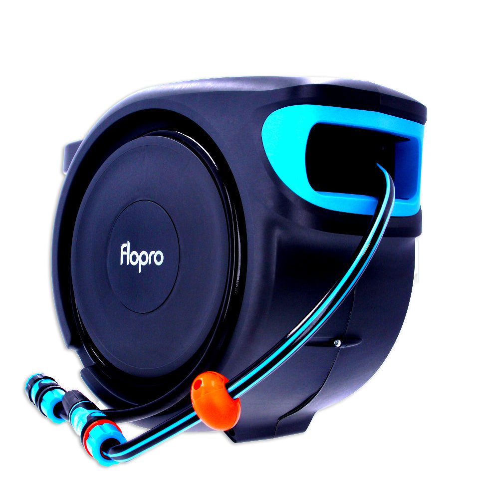 Flopro Auto Rewind Garden Hose 20m Wall Mounted with Nozzle – Bracket Broken