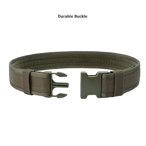 Security EMS EMT Firefighters Work Belt 2" Wide Camping Hiking Utility Tool Belt Airsoft Paintball Gear Holster Belt - color: Green(2 Inch Width), size: X-Large