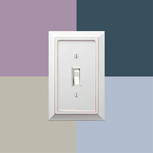 AmerTac 4040TTTDW Wall Plate, white - color: Distressed White, size: 3 Toggle
