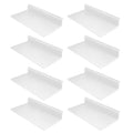 8 Pack 17 x 8 Inch Slatwall Shelves, White - style: 8 Pack White