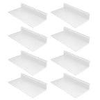 8 Pack 17 x 8 Inch Slatwall Shelves, White - style: 8 Pack White