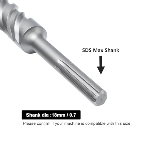 3/8 x 18 SDS Max Rotary Hammer Drill Bit, 10x460mm Masonry Drill Bit - size: 10mm ( 3/8 in ) Diameter, style: Length :460mm / 18 inch
