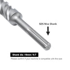 9/16 x 13.4 SDS Max Rotary Hammer Drill Bit, 14x340mm Masonry Drill Bit - size: 14mm ( 9/16 in ) Diameter, style: Length :340mm / 13.4 inch