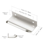 Ravinte Silver Finger Edge Pulls Drawer Edge Pulls 80mm/3.15 inch 6 Pack - size: 2-1/2" Hole Center,3.15" Overall Length