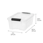 IRIS USA 6-Pack 13 Quart Storage Bins with Lids, Clear - color: Clear, size: 13 Qt, style: 6 Pack