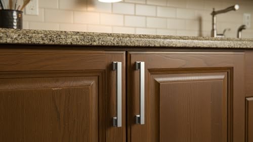 Alzassbg Brushed Satin Nickel Cabinet Pulls and Handles 10 Pack, AL3061SN - color: Brushed Satin Nickel, size: 3-3/4" Hole Center
