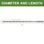 1/4" x 8" Masonry Drill Bits (6 Pack) Concrete Hammer Drill Bits Carbide Tipped, for Cement, Brick, Stone, Hex Shank - size: 1/4" - 6 Pack