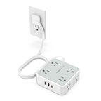 TESSAN Surge Protector Power Strip with 900J Surge Protection, 5 Ft, Grey - color: Grey with 20W PD, size: 5 feet