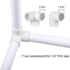 Xuniea 42 Pieces 1 Inch PVC Pipe Fittings Elbow Set Tent Connection Tee Heavy Duty PVC Elbow Fittings for Greenhouse Shed Pipe, Furniture Build and More - size: 1 Inch