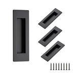 Ravinte 4 Pack Black Sliding Closet Door Handles, Flush Pulls 4.72in Length - color: Black, size: 120mm