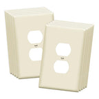 ENERLITES Duplex Receptacle Outlet Wall Plate, Jumbo Electrical Outlet Covers, Gloss Finish, Oversized 1-Gang 5.51" x 3.50", Polycarbonate Thermoplastic, 8821O-LA-10PCS, Light Almond, 10 Pack - color: Light Almond, size: Over-Size