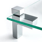 4 Pcs Adjustable Wood/Glass Floating Shelf Brackets Wall Mount (Polished Chrome) - size: Polished Chrome-4pcs