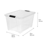 IRIS USA 3-Drawer Rolling Storage Cart, Black/Clear - color: Clear, size: 54 Qt, style: 4 Pack