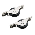 TAODAN 2PCS 29mm Black Screen Door Roller Wardrobe Wheel Nylon Pulleys with Stainless Steel Housing for Garage Screen Door and Sliding and Cabinet Door
