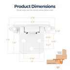 Ravinte White Cabinet Hinges, 1/2 Inch Overlay, 60 Pack (30 Pairs) - color: White