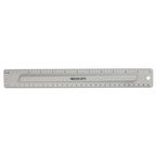 Westcott 17355 12-Inch Ruler Set with Pencil Storage, Innovative Design for Easy Measuring and Organization at School or Office, 2-Piece Set - size: 12" Pencil Storage