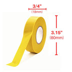 Xtricity Vinyl Yellow Electrical Tape 3/4" x66 Ft for Electrical Insulation - color: Yellow, size: 2 Pack