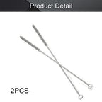 Utoolmart Steel Wire Cleaning Brush, Spiral Power Tube Brush, Steel Wire Tube Brush Cleaning Tool, Tube Bottle Brush, 0.3-inch Diameter 12-inch Length, 2pcs - color: 2pcs, size: 0.8cm
