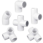 Xuniea 42 Pieces 1 Inch PVC Pipe Fittings Elbow Set Tent Connection Tee Heavy Duty PVC Elbow Fittings for Greenhouse Shed Pipe, Furniture Build and More - size: 1 Inch