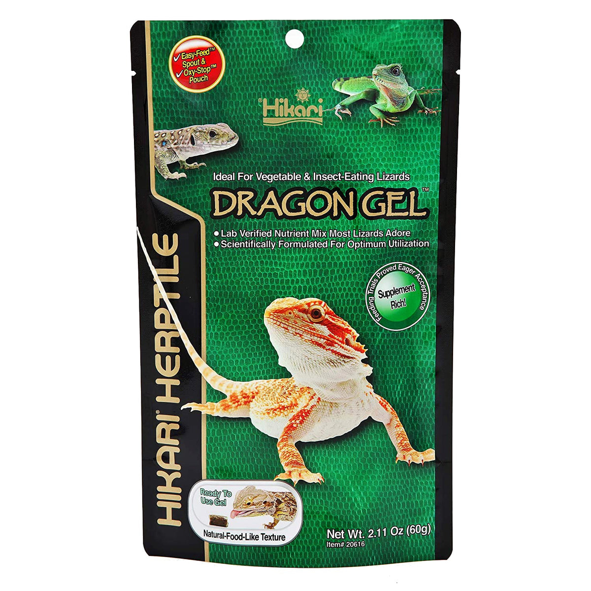 Hikari Dragon Gel 60g: For Lizard Growth & Maintenance