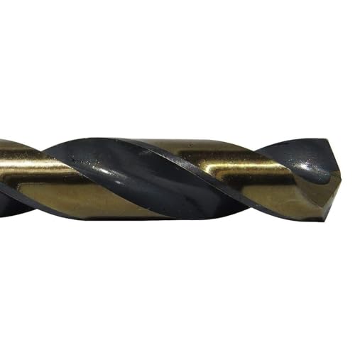 Drill America KFD5/64P12 5/64" High Speed Steel Black & Gold KFD Split Point Drill Bit (Pack of 12), KFD Series - size: 5/64"