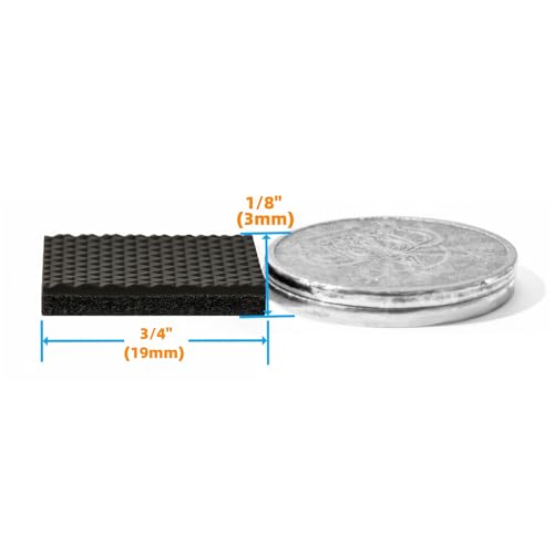 Furnigear Non Slip Furniture Pads - Self Adhesive Rubber Anti Skid Pads Grippers Rubber Chair Feet Furniture Pads for Hardwood Floors -Protectors for Furniture Table Legs Anti Slip 128 Pcs 3/4" Square - size: 3/4" Square 128pcs