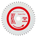 Circular Saw Blades 162mm x 20mm x 1.8mm 48 Tooth TCG Track (Solid Surface) - 3205