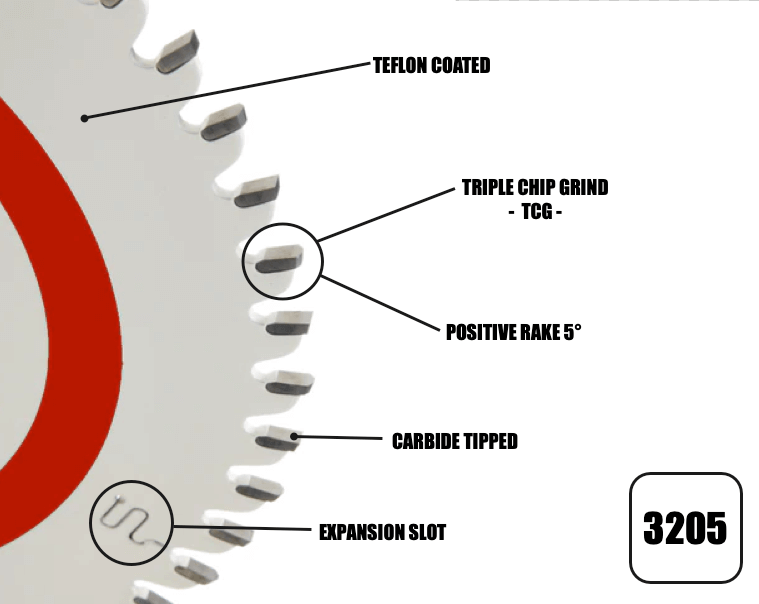 Circular Saw Blades 162mm x 20mm x 1.8mm 48 Tooth TCG Track (Solid Surface) - 3205